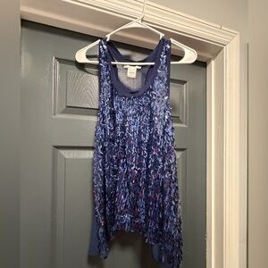 Charlotte Russe Y2K Blue Sequin Top